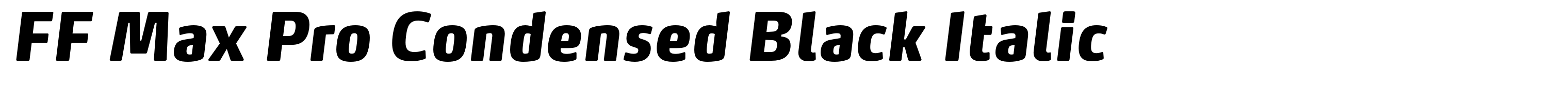 FF Max Pro Condensed Black Italic
